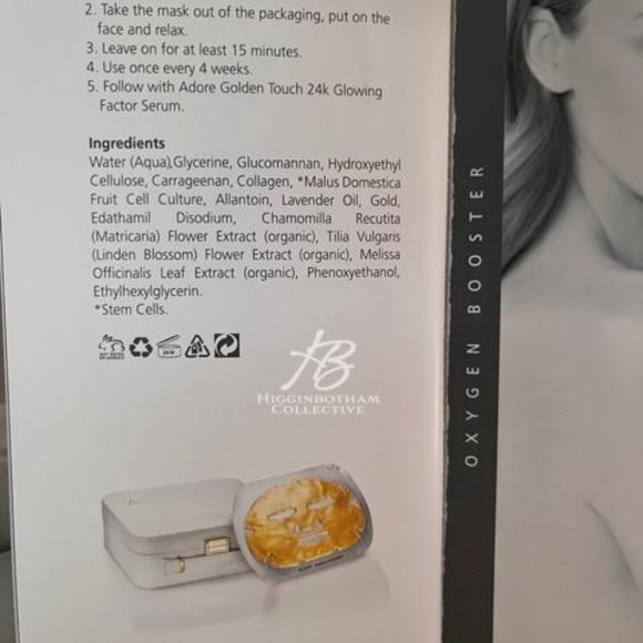 NEW ADORE Organic Innovations Golden Touch 24k Techo-Dermis Facial Masks w/ COA - Picture 9 of 11